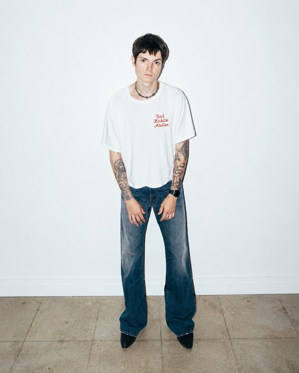 Bad Habits Atelier Boxy Tee (White)
