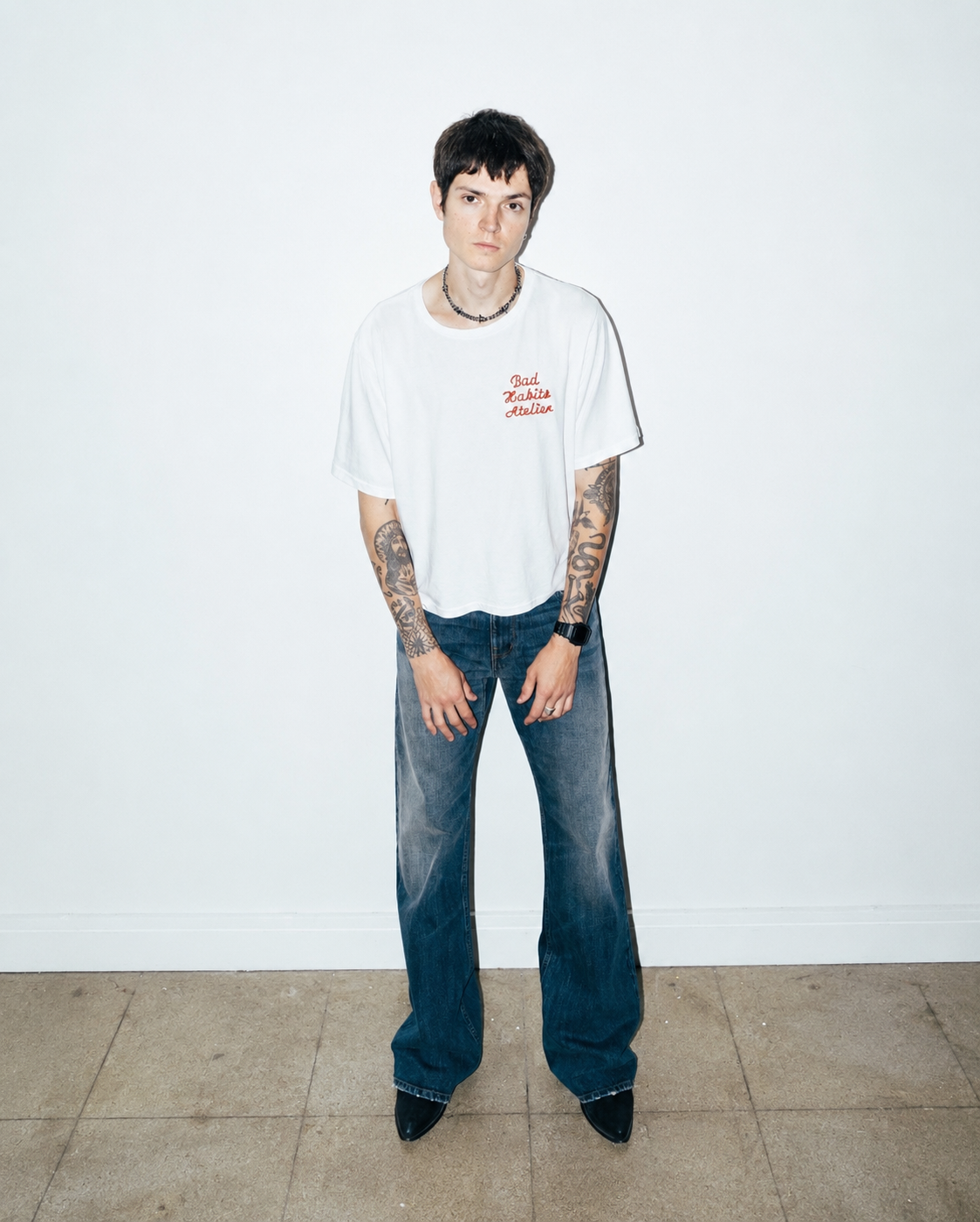 Bad Habits Atelier Boxy Tee (White)