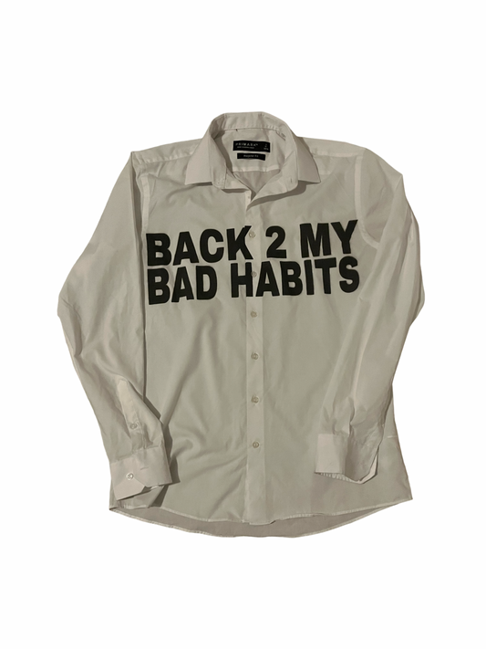 BAD HABITS BUTTON UP DRESS SHIRT